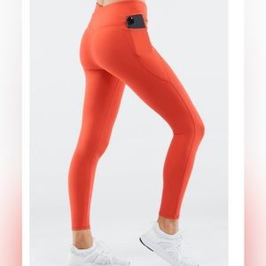 Fabletics PureLuxe High-Waisted Crossover 7/8 Leggings 3X(20/22) Strawberry Red